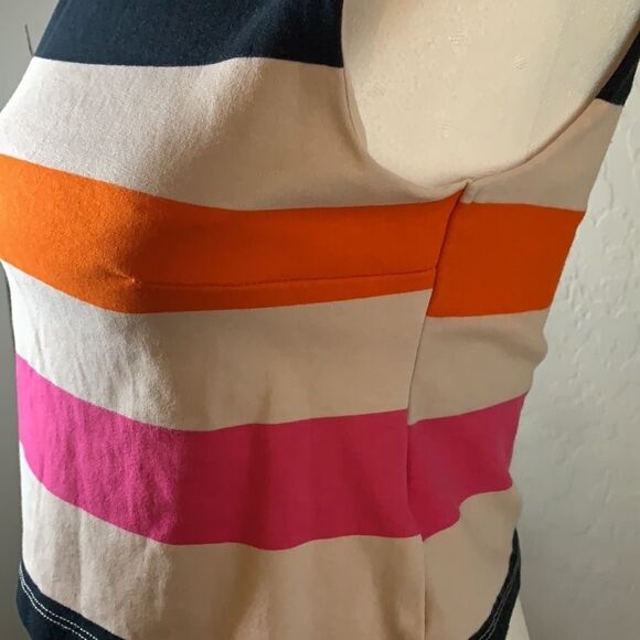 H&M Cropped summer tank horizontal stripes back zipper new without tags - Picture 2 of 8